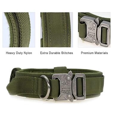 Тактичний нашийник Primo DOG для собак, розмір L (45-55см) - Army Green фото №4