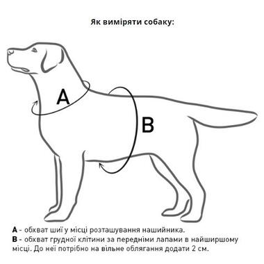 Шлея Collar одинарна для дрібних і середніх собак (ширина 20мм, А:40-56см, В:57-65см) коричневий (06366) (4820152563132) фото №2