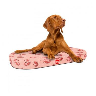 Лежанка для собак WAUDOG Relax, малюнок Креветка, зі змінним чохлом, L, Ш 100 см, Дов 70 см (099-0109) (4823089342597) фото №1