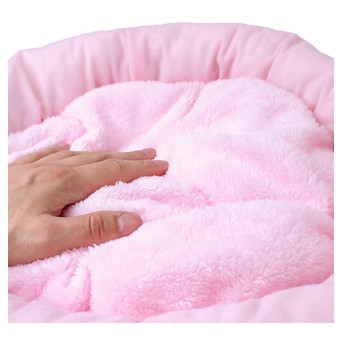 Лежак Taotaopets 536604 Pink для котів круглий розмір L фото №2