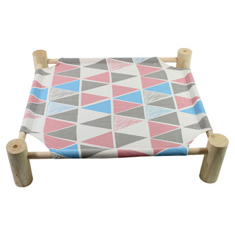 Лежак для кішок Taotaopets 501107 Трикутник Рожевий 53,5*48,5*13cm з дерев'яним каркасом фото №1