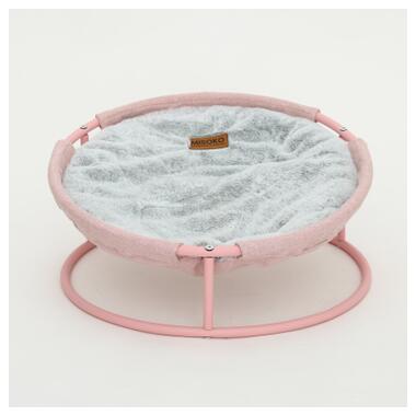 Лежак для тварин MISOKO&CO Pet bed round plush 45x45x22 см pink (HOOP31835) фото №1
