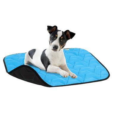 Підстилка AiryVest для собак, блакитна/чорна, розмір L, 100х70 см 0087 фото №1