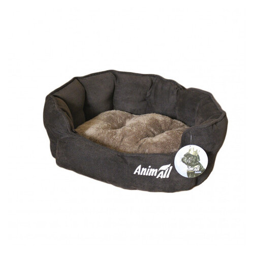 Лежак AnimAll Royal M для собак коричневий 53x47x21 см (114005) фото №1