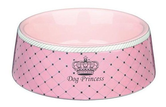 Миска Trixie керамическая Dog Princess розовая 0,45л/16см фото №1
