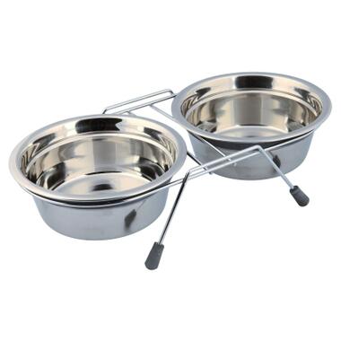 Посуд для собак Trixie не ковзаюча підставка з мисками 950 мл/16 см (4011905252322) фото №1