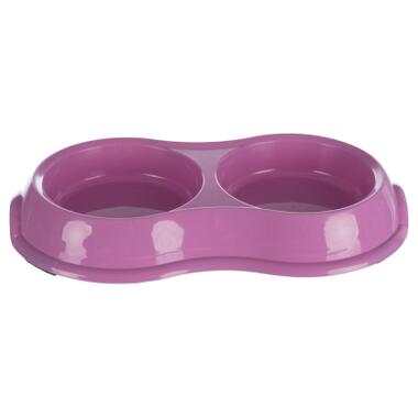 Посуд для котів Trixie Миска подвійна пластикова 2х200 мл/11 см (кольори в асортименті) (4011905249858) фото №4