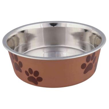 Посуд для собак Trixie Миска металева 300 мл/12 см (кольори в асортименті) (4011905252414) фото №1