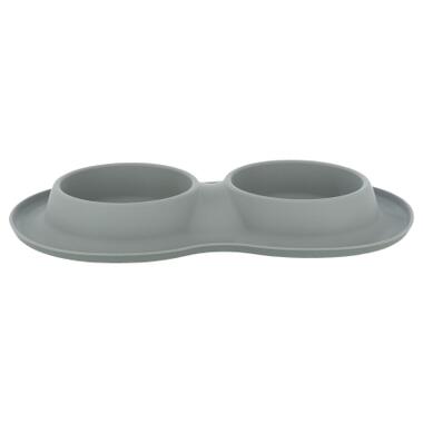 Посуд для собак Trixie Миска металева подвійна 2х400 мл/16 см (сіра) (4011905249834) фото №3