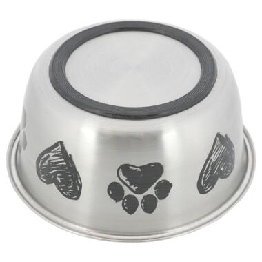 Посуд для собак Trixie Миска металева на гумовій основі 2 л/20 см (4047974252734) фото №2