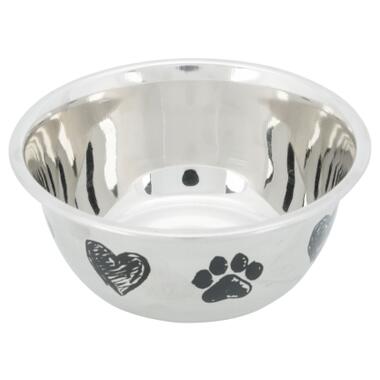 Посуд для собак Trixie Миска металева на гумовій основі 2 л/20 см (4047974252734) фото №1