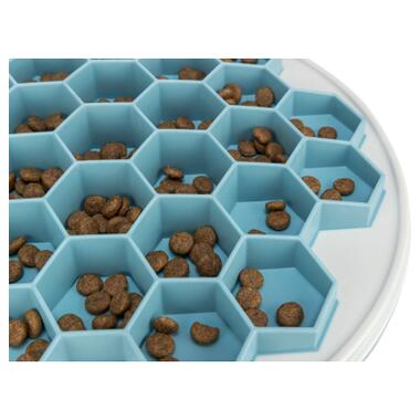Посуд для собак Trixie Миска-вулик для повільного годування 30 см (блакитна) (4011905250397) фото №4