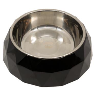 Посуд для собак KIKA Миска Diamond XL чорна (SDML991054XLJ) фото №1