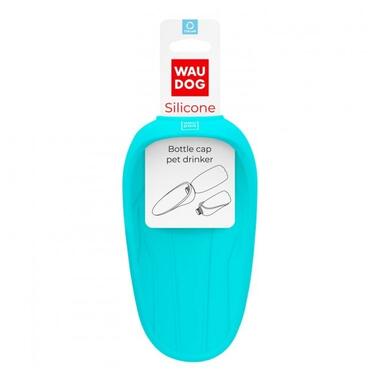 Поїлка-насадка на пляшку WAUDOG Silicone, 165х90 мм блакитний (50772) (4823089356181) фото №1