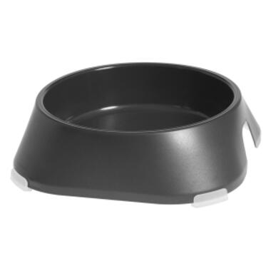 Посуд для собак Fiboo Миска з антиковзаючими накладками L темно-сіра (FIB0124) фото №1