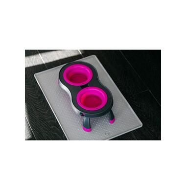 Миска подвійна Дабл Фідер на складній підставці-мала 240 мл (пурпурна) DEXAS (0084297308988) (PW1004322405) фото №3