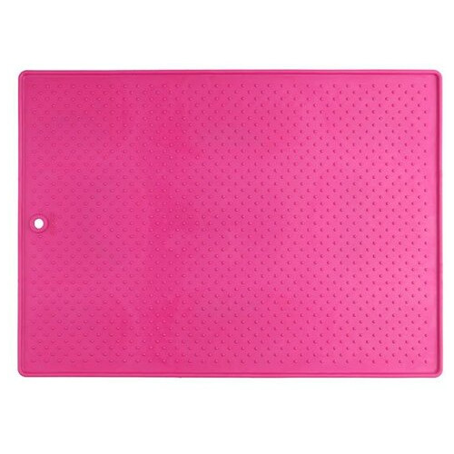 Антиковзний килимок Dexas під миску великий рожевий (dx30636) фото №1