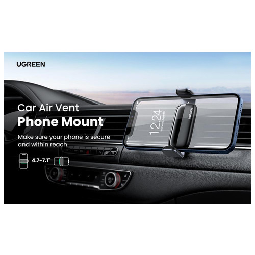 Автомобильные держатель для смартфна Ugreen LP120 Air Vent Mount Phone Holder Косм. Серый (10422) фото №8