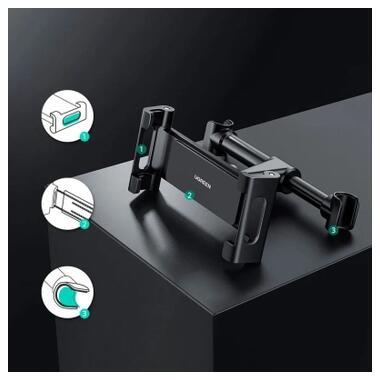 Универсальный автодержатель Ugreen LP160 Car Headrest Mount Holder Black (60108) фото №7