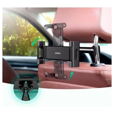 Универсальный автодержатель Ugreen LP160 Car Headrest Mount Holder Black (60108) фото №3