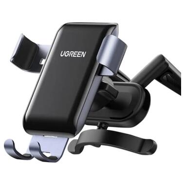 Универсальный автодержатель Ugreen LP274 Gravity Phone Holder for Round Air Vent Black (30401) фото №1