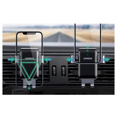 Универсальный автодержатель Ugreen LP274 Gravity Phone Holder for Round Air Vent Black (30401) фото №2