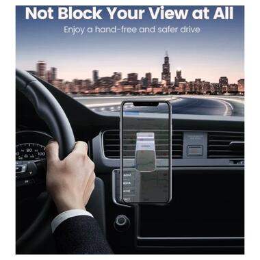 Универсальный автодержатель Ugreen LP290 Waterfall-Shaped Magnetic Phone Holder Black (80712B) фото №6