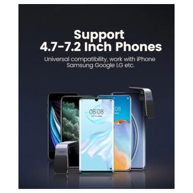 Универсальный автодержатель Ugreen LP290 Waterfall-Shaped Magnetic Phone Holder Black (80712B) фото №7