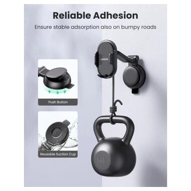 Универсальный автодержатель Ugreen LP405 Waterfall-Shaped Suction Cup Phone Mount (20473) фото №3