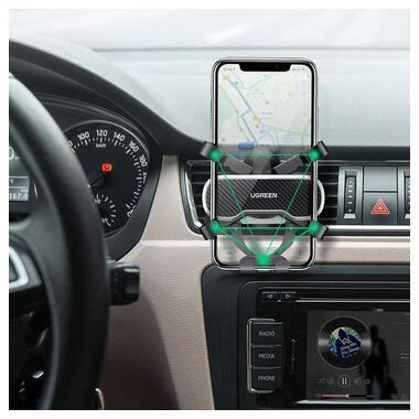 Автодержатель для телефона UGREEN LP228 Gravity Drive Air Vent Car Mount Phone Holder Black (UGR-80539) фото №5
