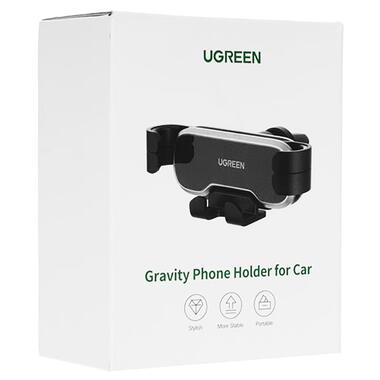 Автодержатель для телефона UGREEN LP228 Gravity Drive Air Vent Car Mount Phone Holder Black (UGR-80539) фото №2
