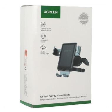 Автодержатель для телефона UGREEN LP274 Gravity Phone Holder for Round Air Vent gray (UGR-30401) фото №2