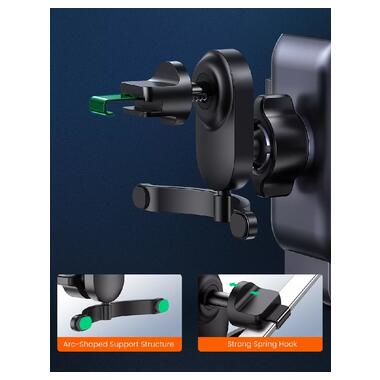 Автодержатель для телефона UGREEN LP274 Gravity Phone Holder for Round Air Vent gray (UGR-30401) фото №3