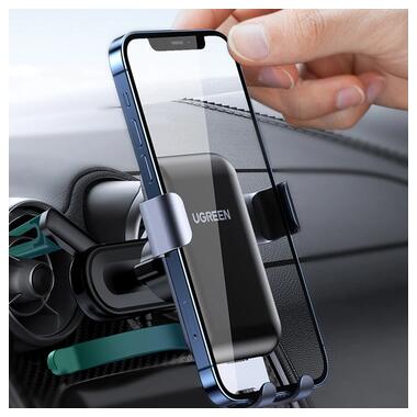 Автодержатель для телефона UGREEN LP274 Gravity Phone Holder for Round Air Vent gray (UGR-30401) фото №6