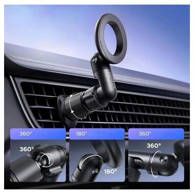 Автодержатель для телефона UGREEN LP923 Air Vent Magnetic Car Phone Mount black (UGR-65185) фото №7