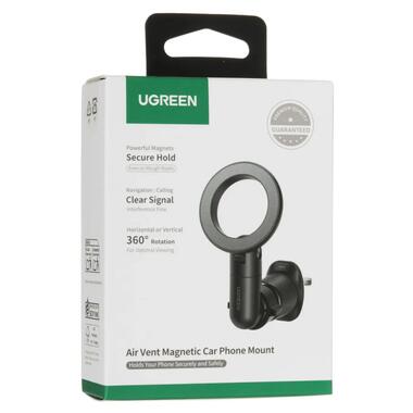 Автодержатель для телефона UGREEN LP923 Air Vent Magnetic Car Phone Mount black (UGR-65185) фото №2