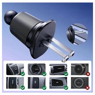 Автодержатель для телефона UGREEN LP923 Air Vent Magnetic Car Phone Mount black (UGR-65185) фото №4