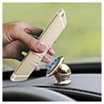 Магнітний тримач для телефону в машину Mobile Bracket - Золотий фото №2