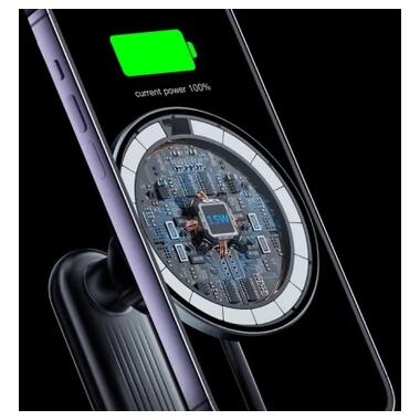 Универсальный автодержатель Essager Arpege 15W Magnetic Wirless Car Charger with Phone Holder Function (Rotate Version) Black (EZJCX-GY01B-Z) фото №3