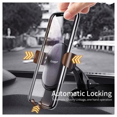 Универсальный автодержатель Essager MoJack Gravity Car Phone Holder (osculum type) Black (EZJXP-MJ01) фото №3
