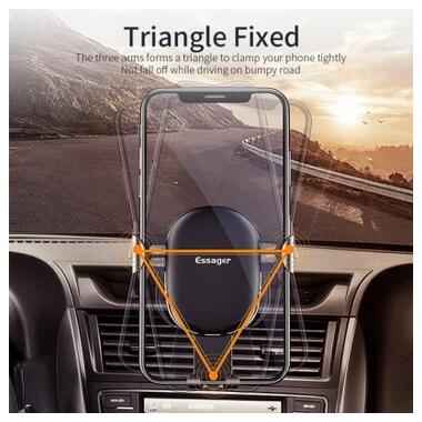 Универсальный автодержатель Essager MoJack Gravity Car Phone Holder (osculum type) Black (EZJXP-MJ01) фото №4