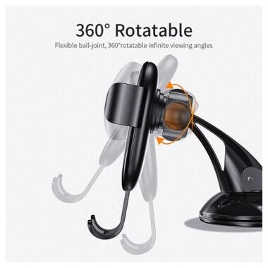 Универсальный автодержатель Essager MoJack Gravity Car Phone Holder (osculum type) Black (EZJXP-MJ01) фото №7
