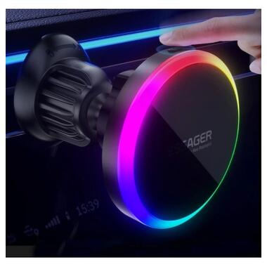 Универсальный автодержатель Essager Neon magnetic wireless charger car bracket beak hook+paste (EZJCX-NH01-Z) фото №7