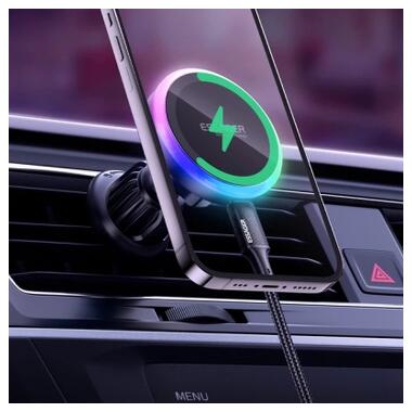 Универсальный автодержатель Essager Neon magnetic wireless charger car bracket beak hook+paste (EZJCX-NH01-Z) фото №5