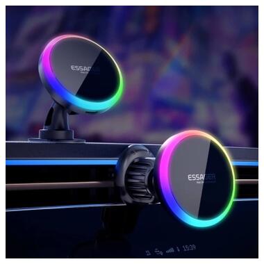 Универсальный автодержатель Essager Neon magnetic wireless charger car bracket beak hook+paste (EZJCX-NH01-Z) фото №6