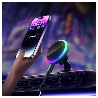 Универсальный автодержатель Essager Neon magnetic wireless charger car bracket beak hook+paste (EZJCX-NH01-Z) фото №4