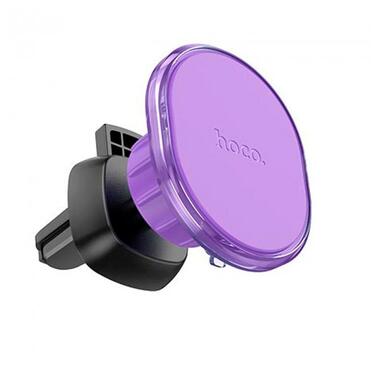 Автомобільний тримач холдер для телефону Hoco Crystal magnetic Car holder (air outlet) H1 фіолетовий фото №1