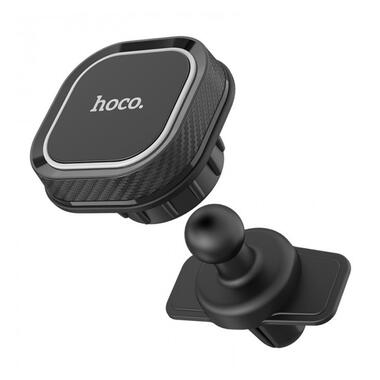 Автомобільний тримач для телефону Hoco CA52 Intelligent на дефлектор, Чорний (49710) фото №2