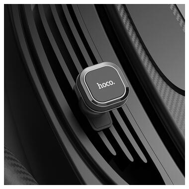 Автомобільний тримач для телефону Hoco CA52 Intelligent на дефлектор, Чорний (49710) фото №5