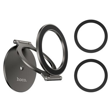 Автомобильный держатель для телефона HOCO H102 Whale magnetic ring holder(multi-scene) Metal Grey (6942007674478) фото №6